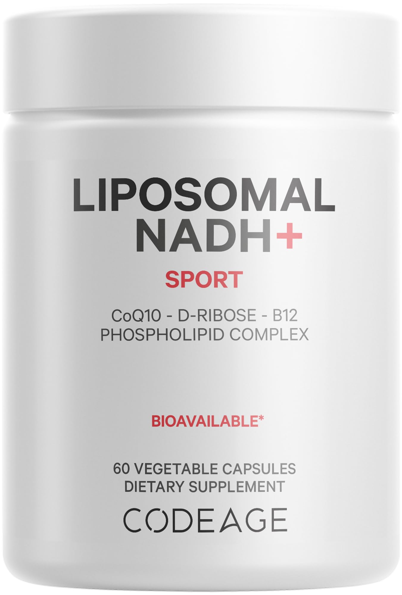Codeage Liposomal NADH+ Supplement - NADH, Vitamin B12, D-Ribose as Bioenergy Ribose, CoQ10-2-Month Supply - Liposomal Delivery - β-Nicotinamide Adenine Dinucleotide Pills - Non-GMO - 60 Capsules Codeage Au supplements