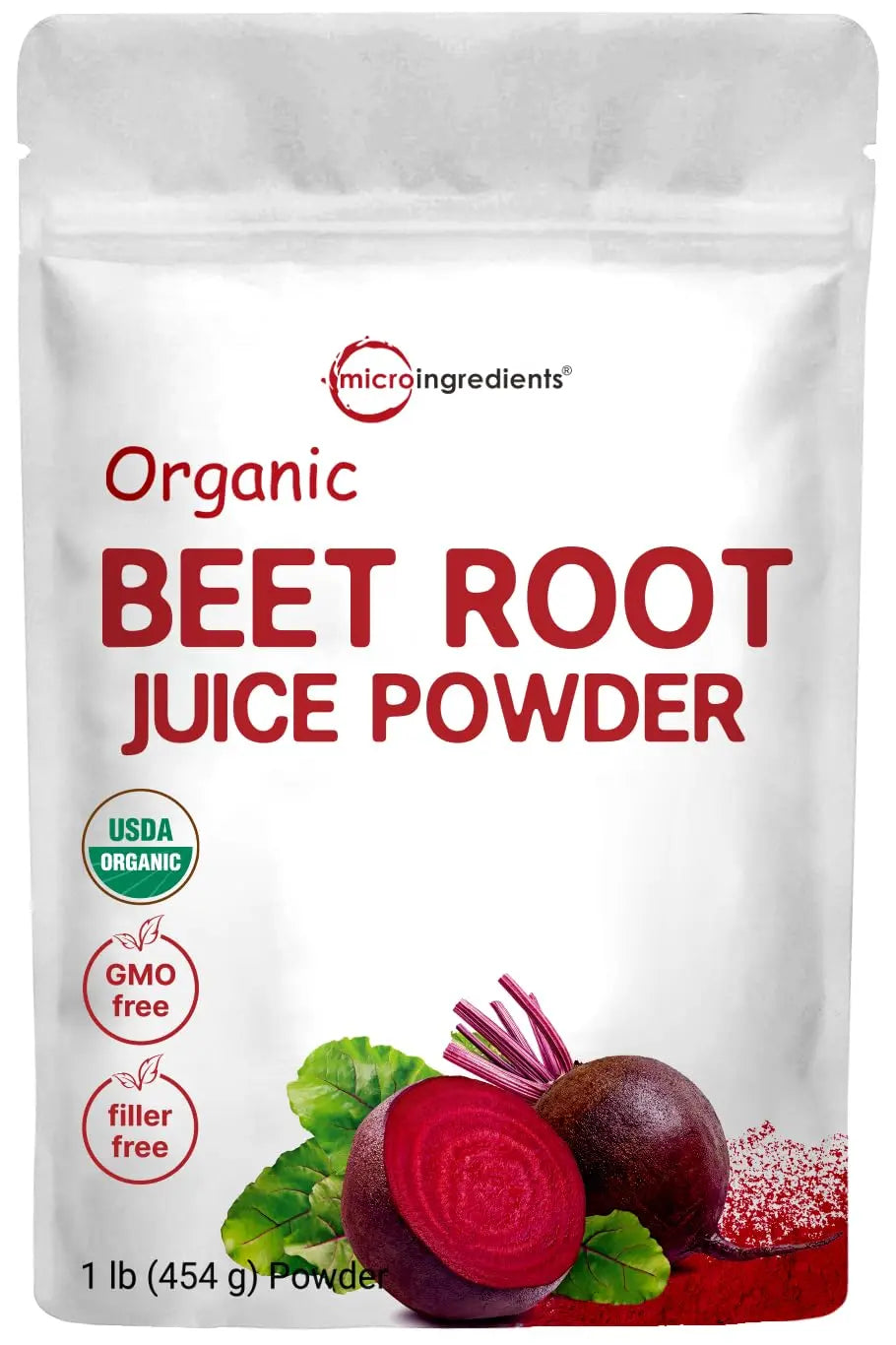 Micro Ingredients Organic Beet Root Powder, 1 Pound, Cold Pressed and Water Soluble Micro Ingredients Au supplements