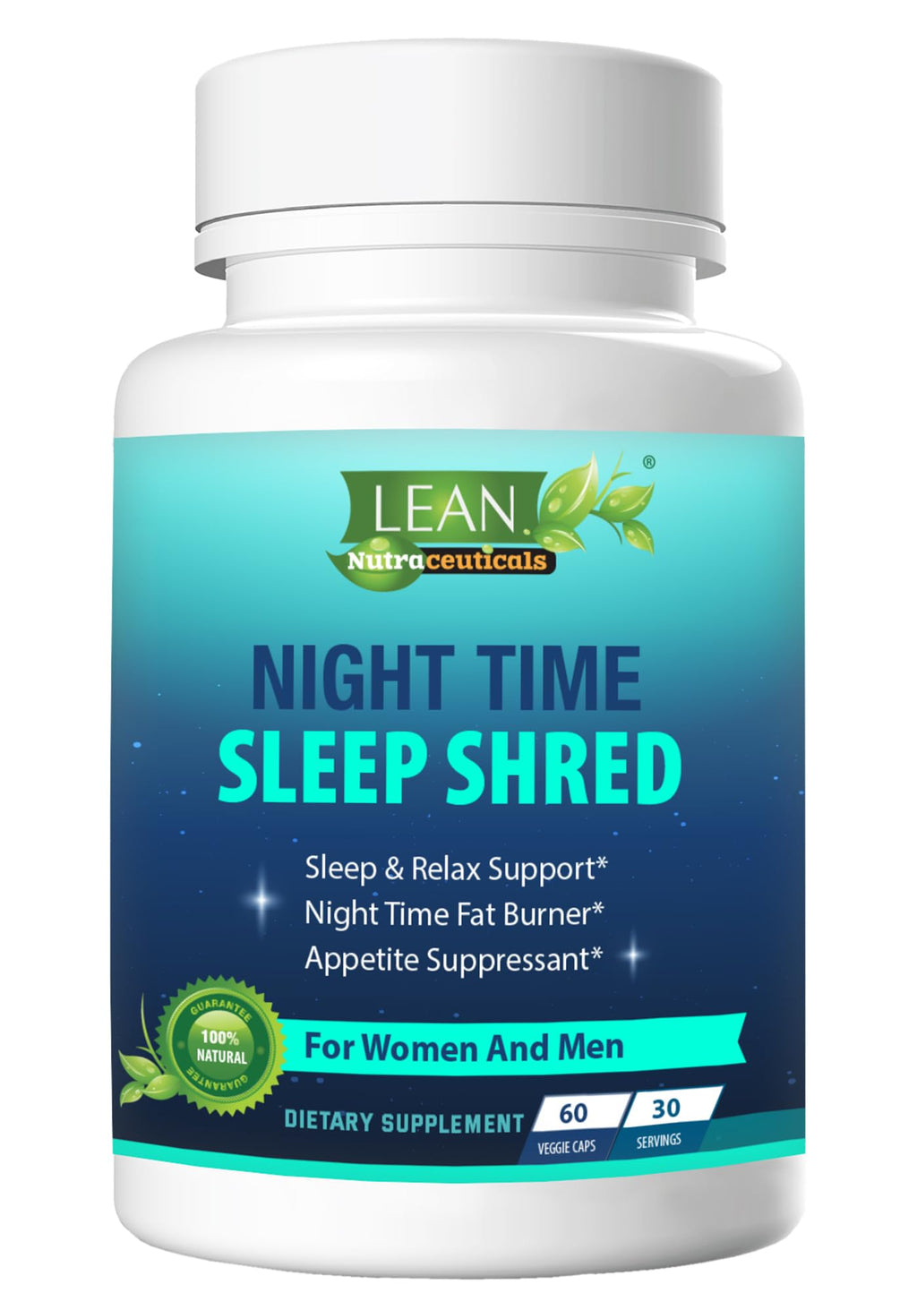 Night Time Sleep Shred Fast Fat Burner, Weight Loss Aid Pill, Appetite Suppressant Carb LEAN Nutraceuticals Au supplements