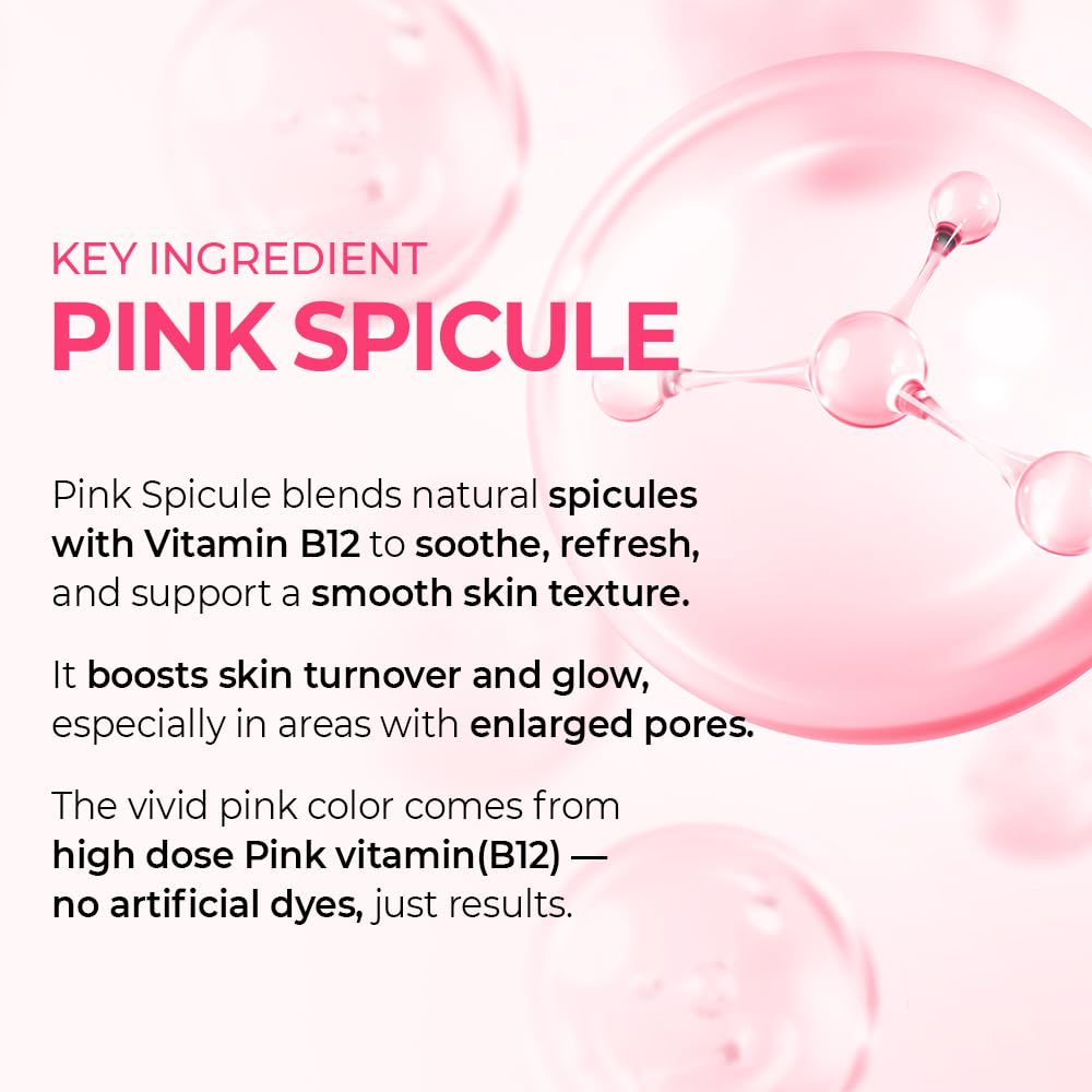 Dr.Melaxin Cyano Pink Spicule Niacinamide Serum – Vitamin B12 Pore Minimizer, Liquid Microneedle Facial Treatment