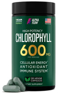 Chlorophyll Capsules 600 mg - Natural Chlorophyll Pills for Women & Men - Highly BioAvailable Alpha Flow Au supplements