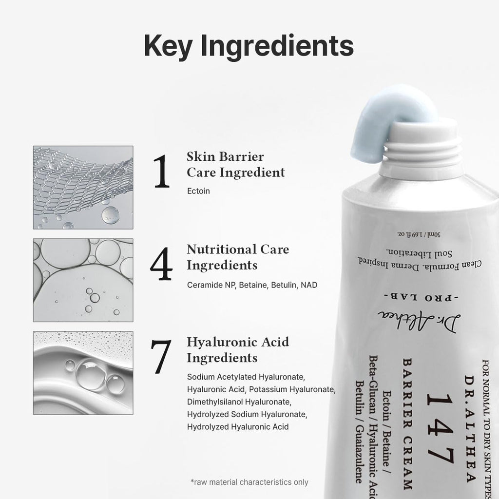 Dr.Althea 147 Barrier Cream | Daily Skin Barrier Care | Deep Hydrating with Hyaluronic Acid