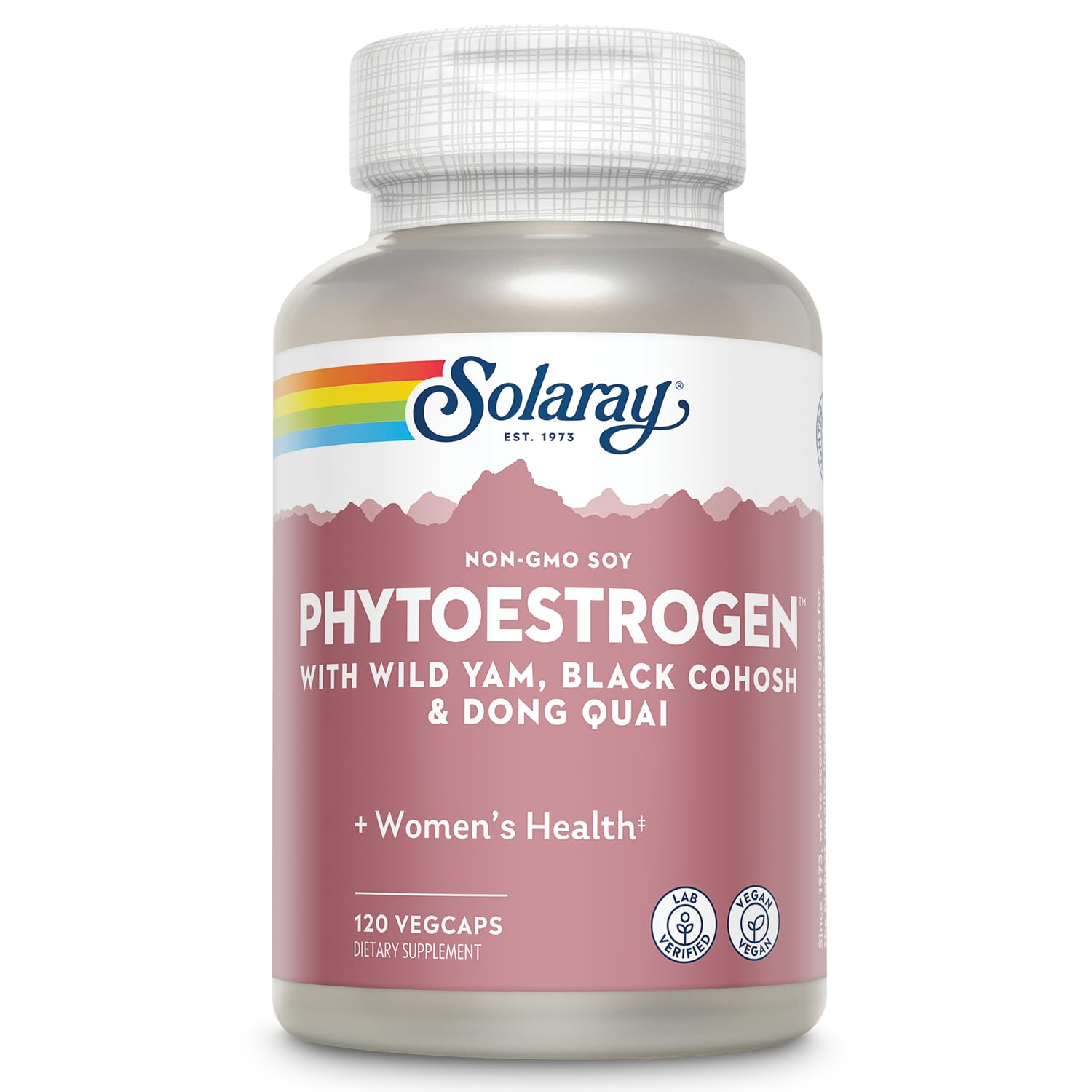 SOLARAY PhytoEstrogen Menopause Supplements - Wild Yam, Black Cohosh, and Dong Quai Estrogen Pills for Women's Health - Vegan, Lab Verified, 60-Day Guarantee (30 Servings, 120 VegCaps) SOLARAY Au supplements