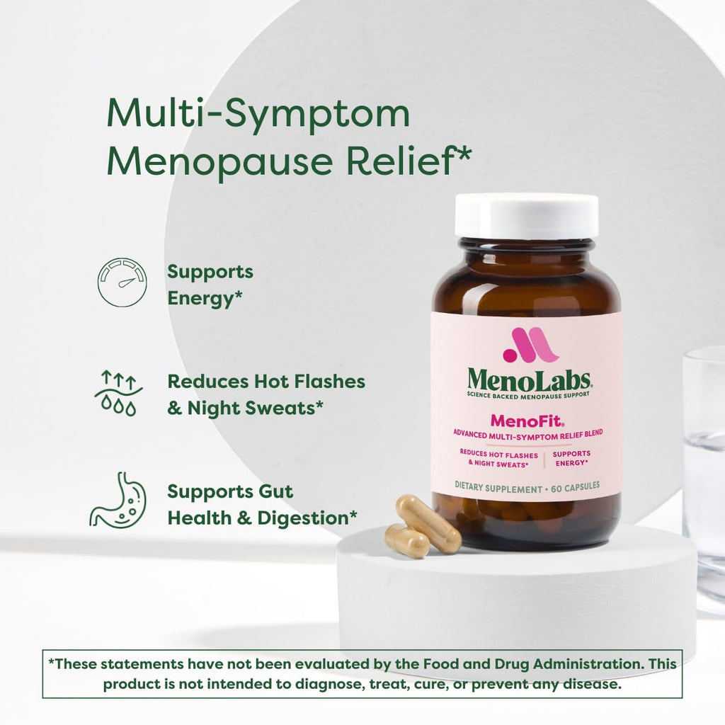 MENOLABS MenoFit, Menopause Supplements for Women - 60 Capsules - Advanced Women’s Probiotic with Vitamins and Red Clover for Gut Health, Hot Flashes and Hormone Balance for Women MENOLABS Au supplements