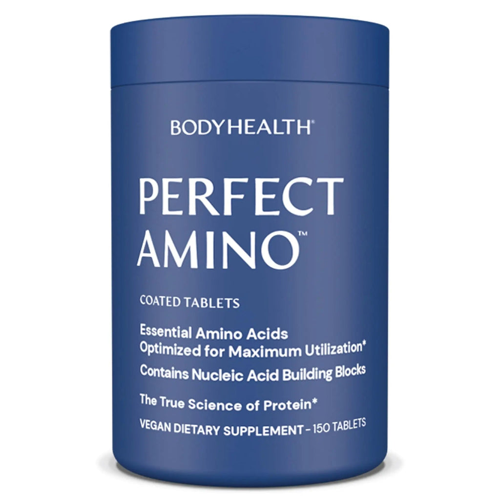 BodyHealth PerfectAmino (150 ct) Easy to Swallow Tablets, Essential Amino Acids Supplement with BCAAs, Vegan Protein for Pre/Post Workout & Muscle Recovery with Lysine BodyHealth Au supplements