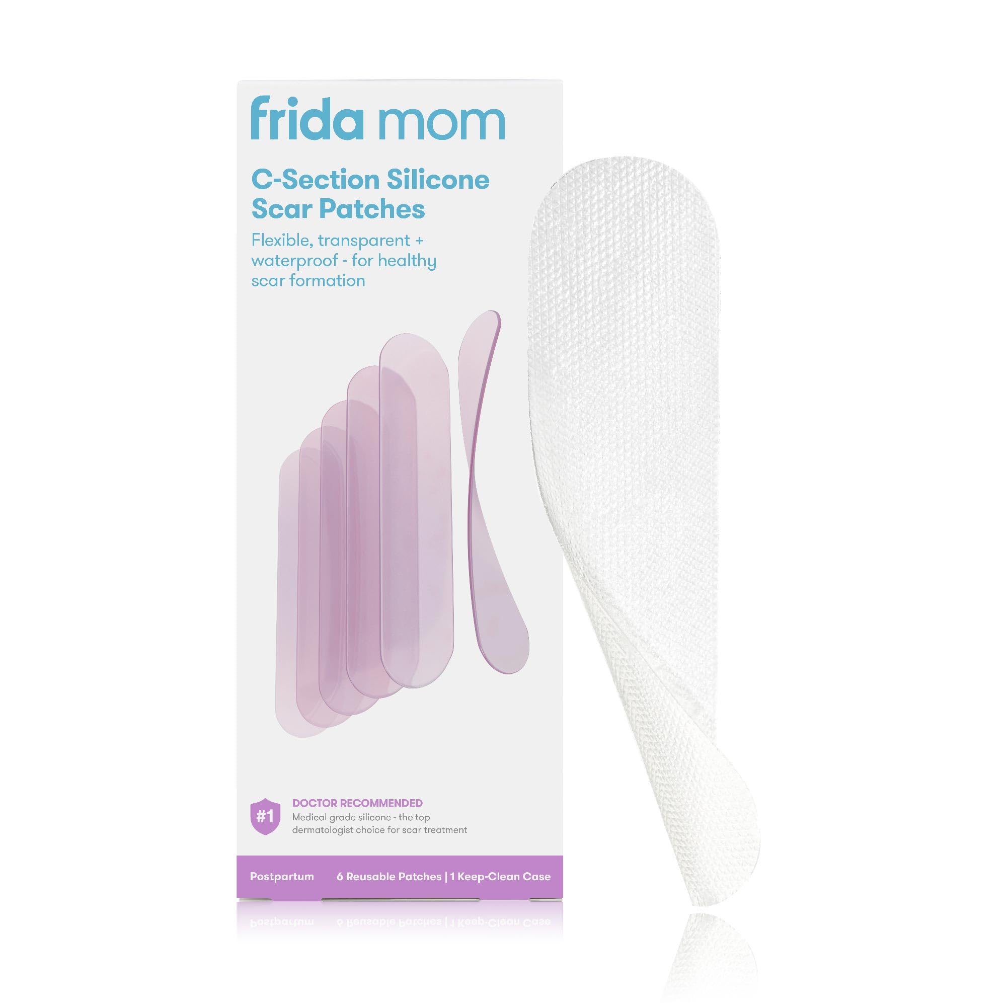 Frida Mom C-Section Silicone Strips, C-Section Recovery Must Have Scar Patches, Reusable Medical Grade Treatment
