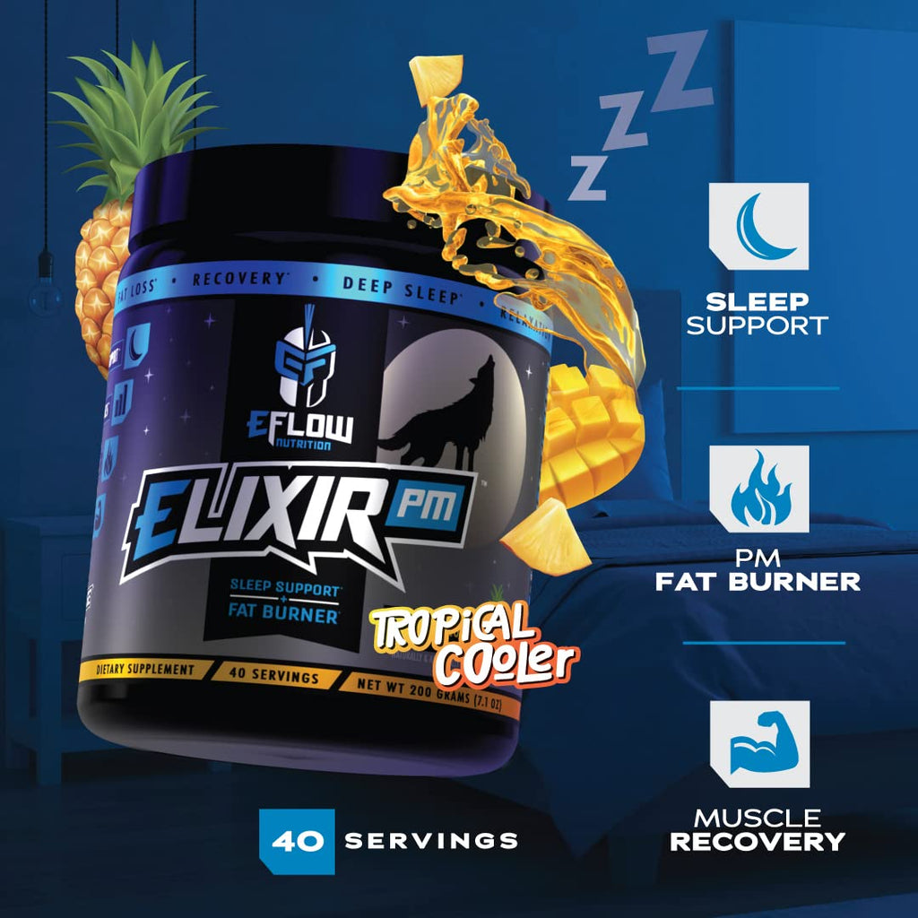 eFlow Nutrition Elixir PM - Night time Fat Burner and Natural Sleep Support - GABA, l-carnitine eFlow Nutrition Au supplements