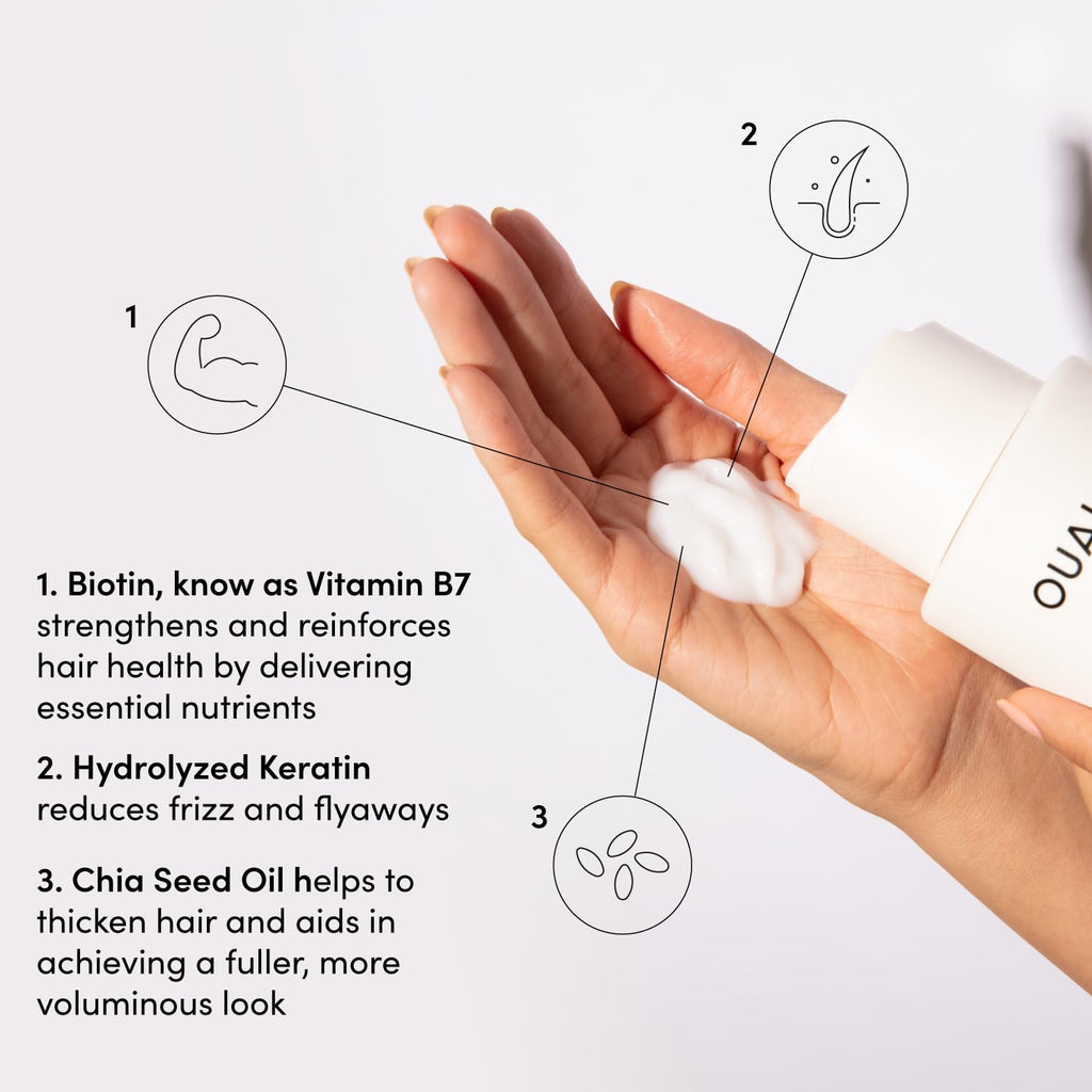 OUAI Fine Shampoo and Conditioner Set - Sulfate Free Shampoo and Conditioner for Women & Men - Made with Keratin, Marshmallow Root, Shea Butter & Avocado Oil - Free of Parabens & Phthalates (10 Fl Oz) OUAI Au supplements
