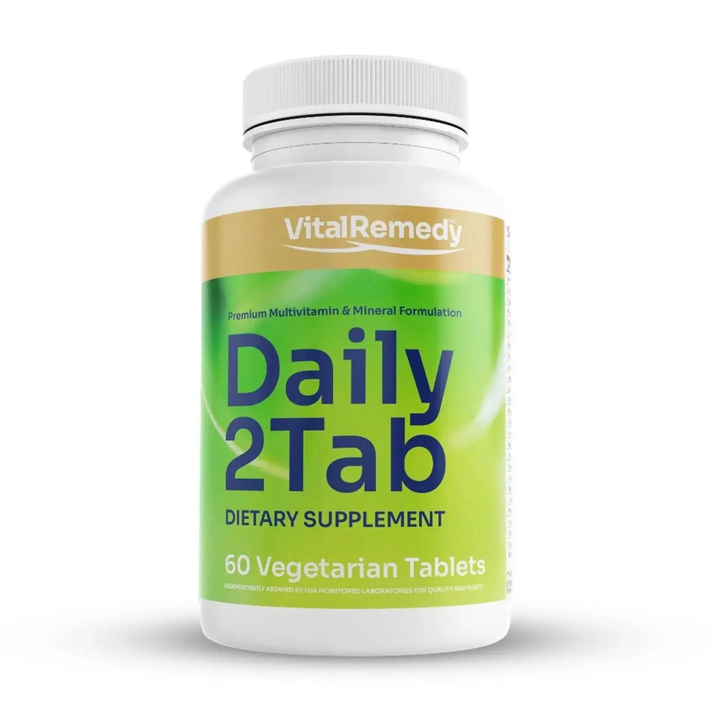 VitalRemedyMD Daily2Tab - All You Need Multivitamin Plus Multimineral Formula. 26 Essential Nutrients for Women and Men, 60 Tablets VitalRemedyMD Au supplements