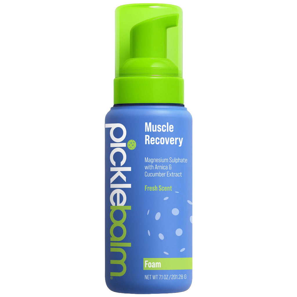 PickleBalm Pickleball Post-Game Foam Muscle Cramp Relief and Relaxer with Magnesium Sulphate, Arnica & Cucumber Extract for Pain and Leg Cramps, Sore Muscle Relief, 7.1oz Bottle PickleBalm Au supplements