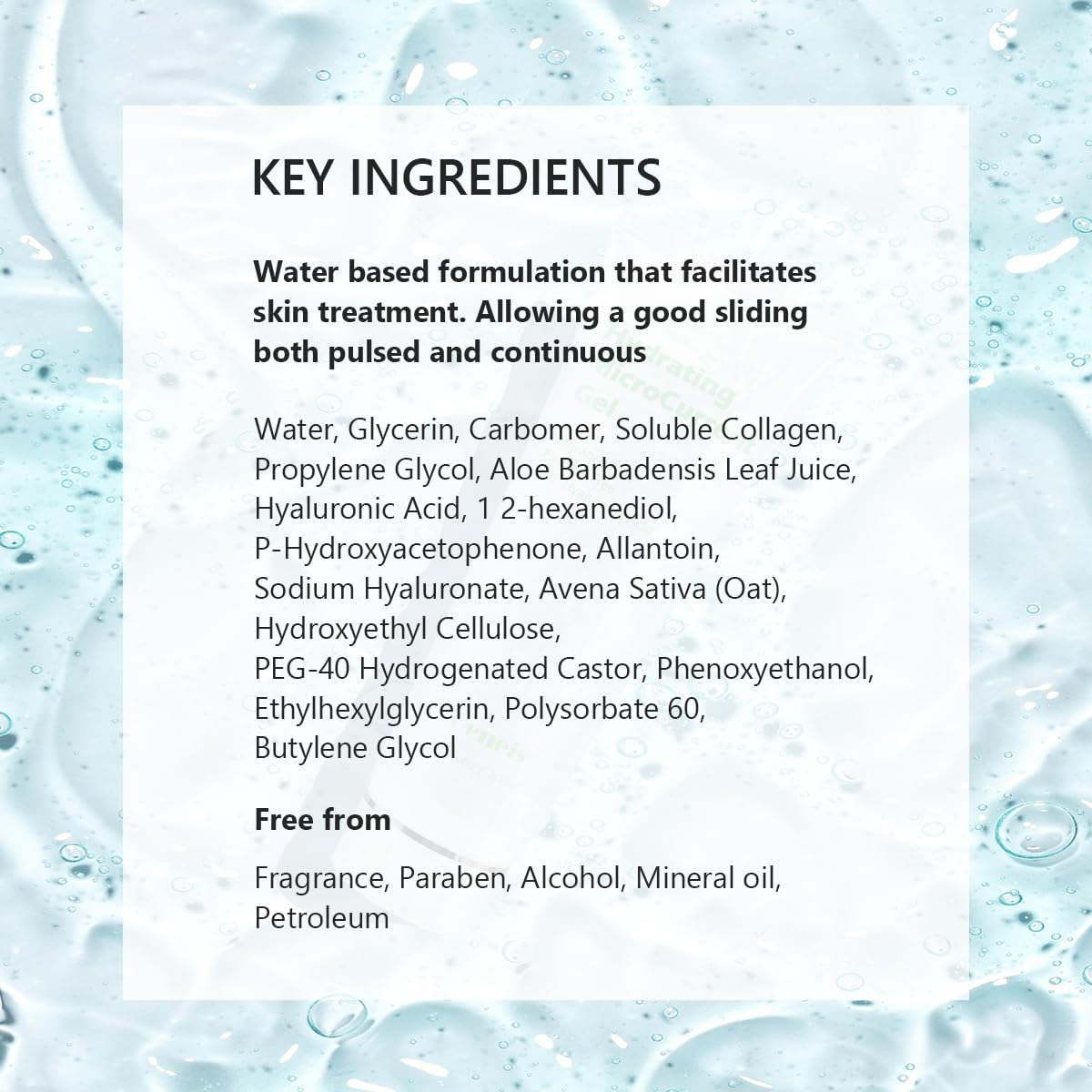 Oeneis Hydrating Microcurrent Conductive Gel, Fragrance-Free, Paraben-Free, Gel Primer with Hyaluronic Acid, Non-irritating
