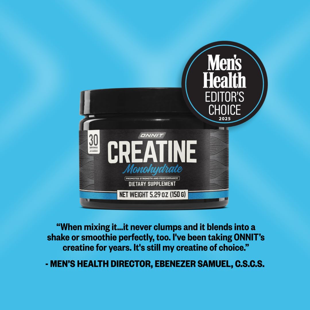 ONNIT Creatine Monohydrate Powder, IGEN™ Non-GMO Tested – 5g Premium Creatine for Muscle Strength, Power & Lean Mass, Supports Brain Health & Cellular Energy, Unflavored, 30 Servings, 5.29 oz 2-Pack ONNIT Au supplements