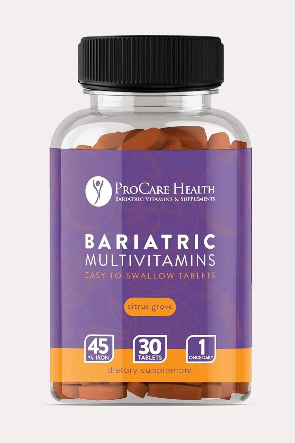 Procare Health Bariatric Multivitamin with Iron 45mg Easy to Swallow 30 Tablets - Post Op Bariatric Vitamins for Gastric Bypass Pills ProCare Health Au supplements