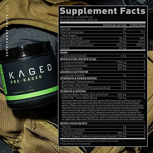 Kaged Original Pre-Workout Powder | Fruit Punch | Pre Formulated with Creatine, Beta Alanine Kaged Au supplements