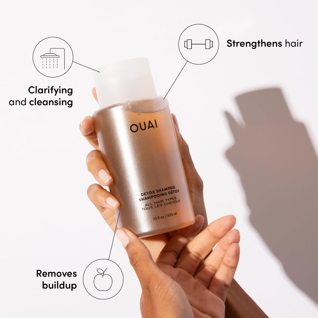 OUAI Travel Kit - Includes Travel Size Leave In Conditioner, Detox Shampoo, Fine to Medium Hair Mask, Scalp & Body Scrub (4 Count) OUAI Au supplements