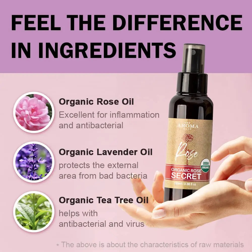 [USDA] TheAromaShop Organic Rose Secret- Natural feminine Spray,Intimate Care The Aroma Shop Au supplements