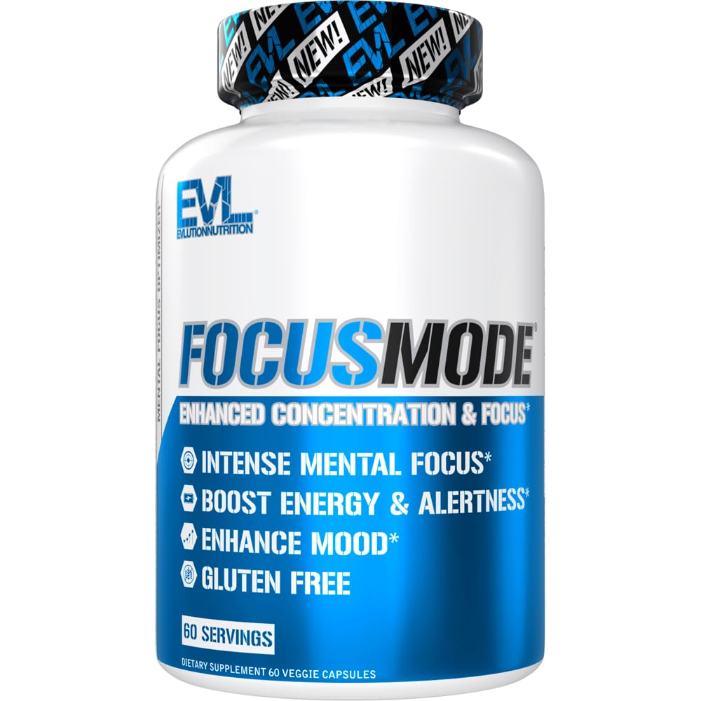 Evlution Nutrition Mental Energy and Focus Supplement for Adults - Nootropics Brain Support Supplement with Caffeine L Theanine Alpha GPC and L-Tyrosine - Focus Pills for Sustained Peak Performance Evlution Au supplements