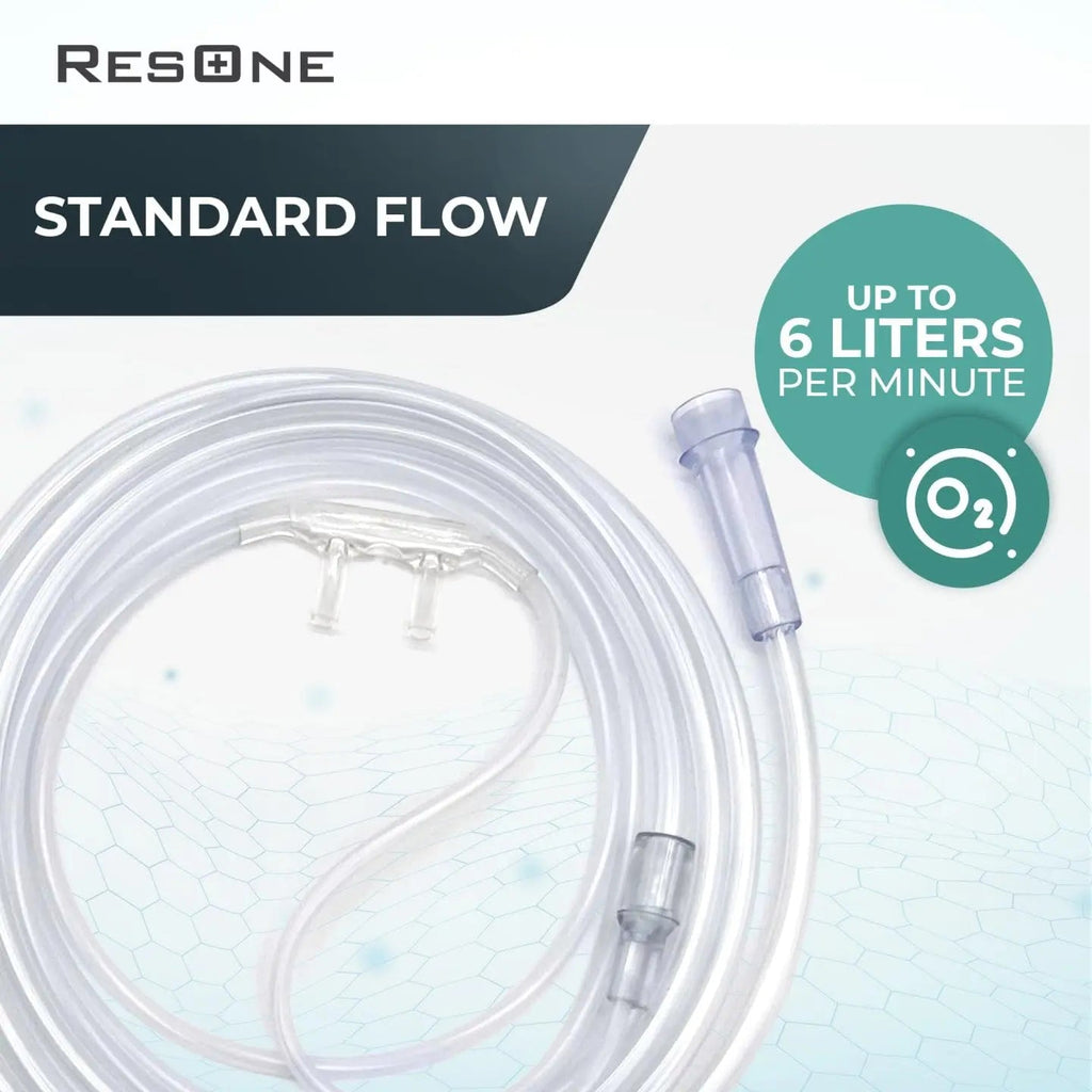 ResOne Soft Nasal Cannula 5-Pack - Oxygen Cannula, Curved Prongs, 4Ft Crush-Resistant Tubing ResOne Au supplements
