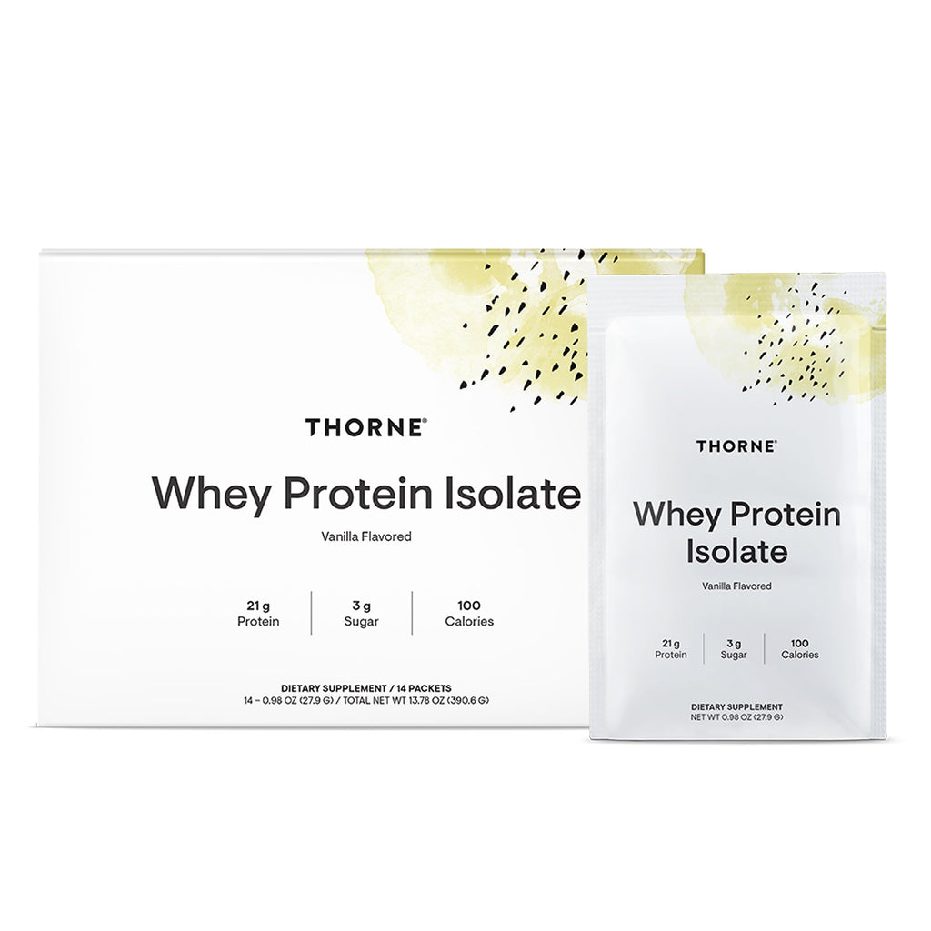 THORNE - Whey Protein Isolate - 21 Grams of Easy-to-Digest Whey Protein Powder - NSF Certified for Sport - Vanilla - 13.79 Ounces - 14 Packets THORNE Au supplements