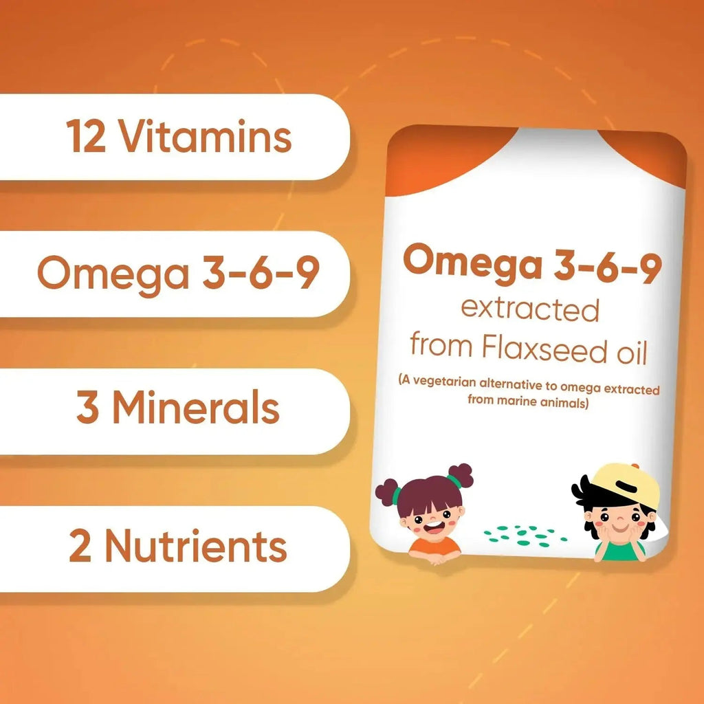 maxmedix Kids Multivitamin Gummies with Omega 3 6 9 | 2-Month Supply | 20 Essential Kids Vitamins & Minerals for Healthy Immune System | maxmedix Au supplements
