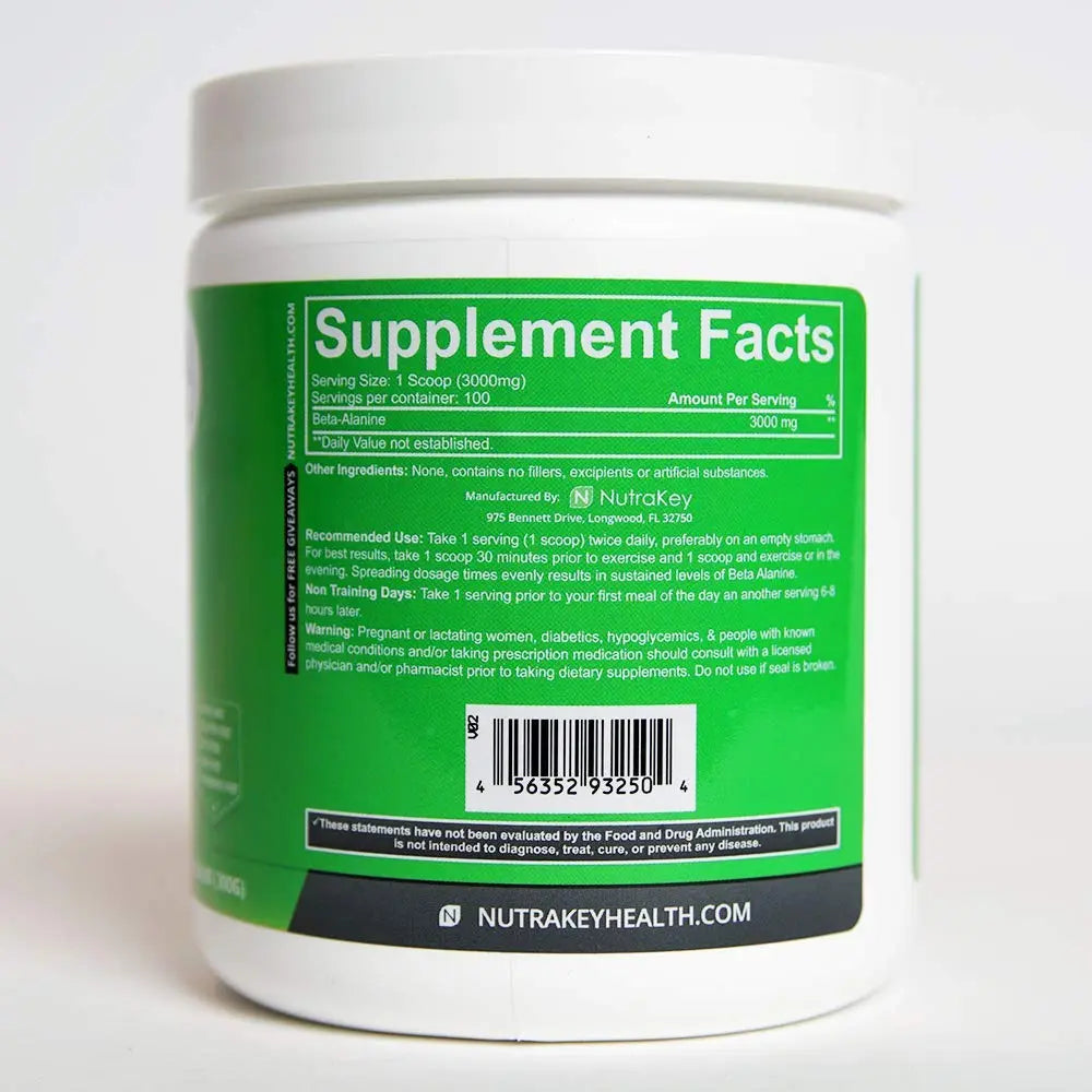 NutraKey Beta Alanine Powder NutraKey Au supplements