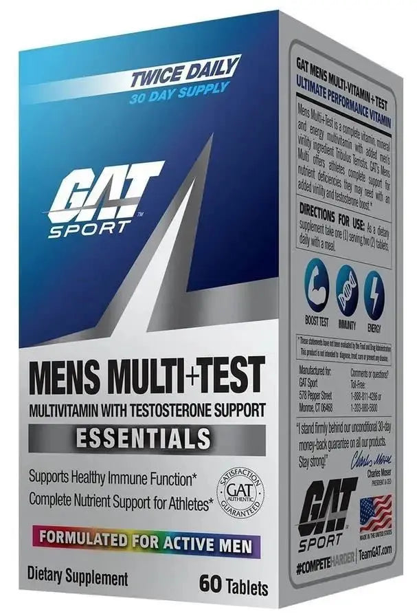 GAT SPORT Men's Multi + Test, Premium Multivitamin Tablets (150 Count) GAT SPORT Au supplements