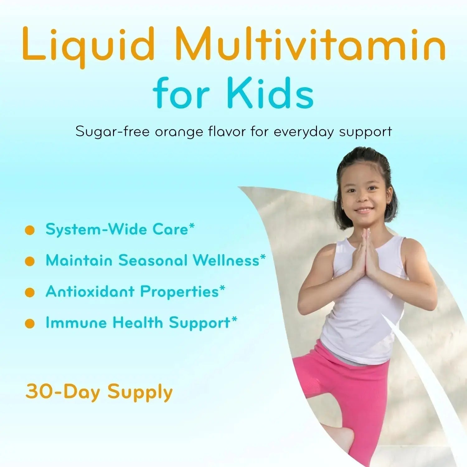 Sugar Free Liquid Multivitamin for Kids - High Absorption Kids Liquid Multivitamin with Vitamins A C D E & B Complex Plus Quercetin Immune Support Complex Clear Formulas Au supplements
