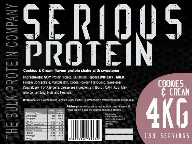 The Bulk Protein Company – SERIOUS PROTEIN – Protein Powder – 4kg – Low Carb The Bulk Protein Company Au supplements