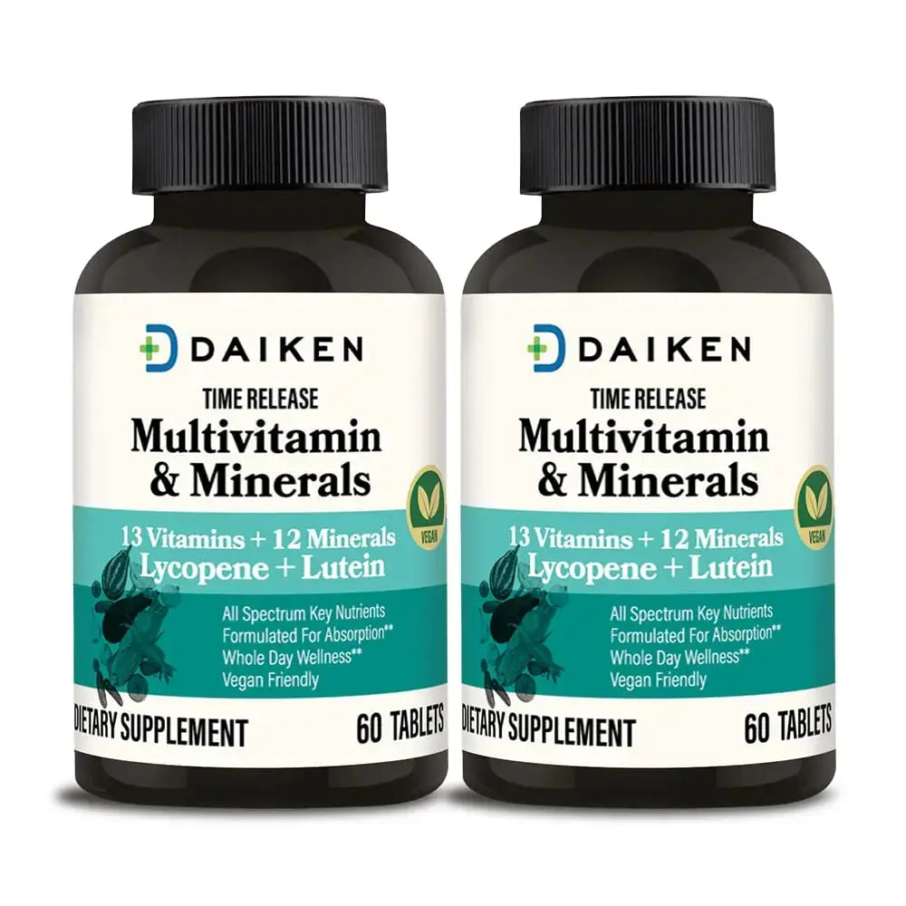 DAIKEN Mini Multivitamin, 60 Tablets, Enhanced with Lutein, Lycopene & Folic Acid, Time Released Multivitamin DAIKEN Au supplements