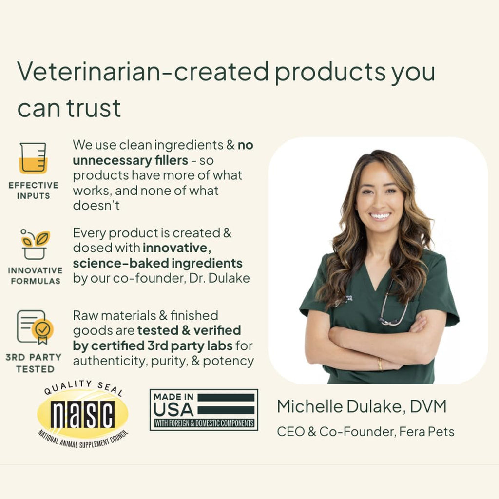 Fera Pets Postbiotics Plus Prebiotics for Dogs & Cats - with Slippery Elm - Promotes Optimal Digestive Health & Inflammatory Response - Enhances Immunity - 120 Scoops Fera Pets Au supplements