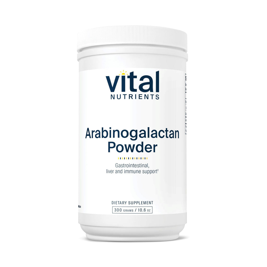 Vital Nutrients Arabinogalactan Powder - Vegan Prebiotic Fiber Supplement for GI Health, Liver, and Immune Support