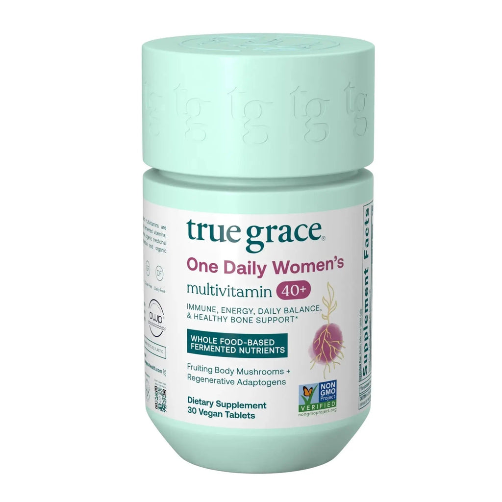 True Grace One Daily Women’s Multivitamin 40+ Fermented Minerals, Organic Adaptogens & Mushrooms Energy, Immune, Bone Support True Grace Au supplements