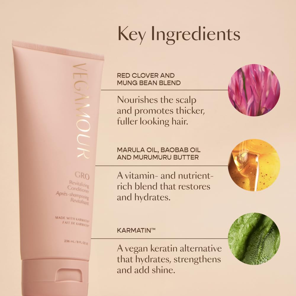 VEGAMOUR GRO Revitalizing Shampoo and Conditioner Travel Size Kit, For Thicker Fuller Looking Hair, Vegan VEGAMOUR Au supplements