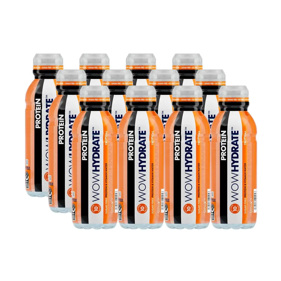 WOW HYDRATE Protein Water, Tropical Flavour Protein Drink, Natural Flavourings, Healthy Hydration WOW HYDRATE Au supplements