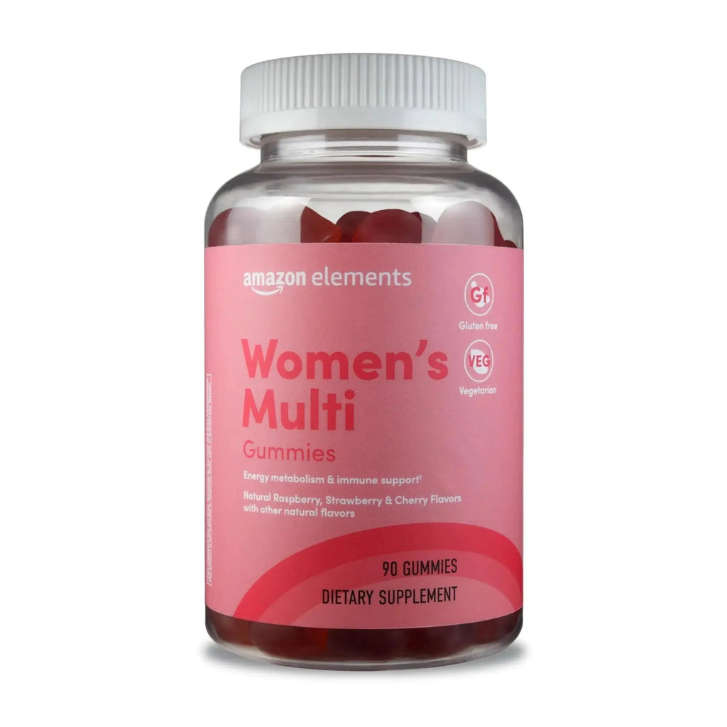 Amazon Elements - Adult Women’s Organic Multivitamins, 90 Gummies (30 servings), Vegetarian Amazon Elements Au supplements