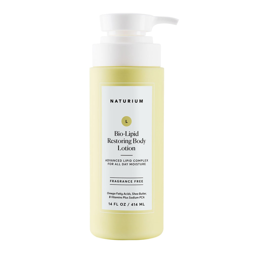Naturium Bio-Lipid Restoring Moisturizing Body Lotion with Shea Butter, Fragrance Free, 14 oz