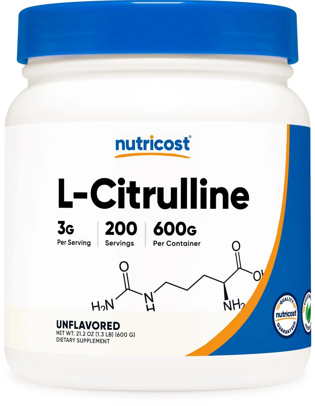 Nutricost Pure L-Citrulline (Base) Powder (600 Grams) Nutricost Au supplements