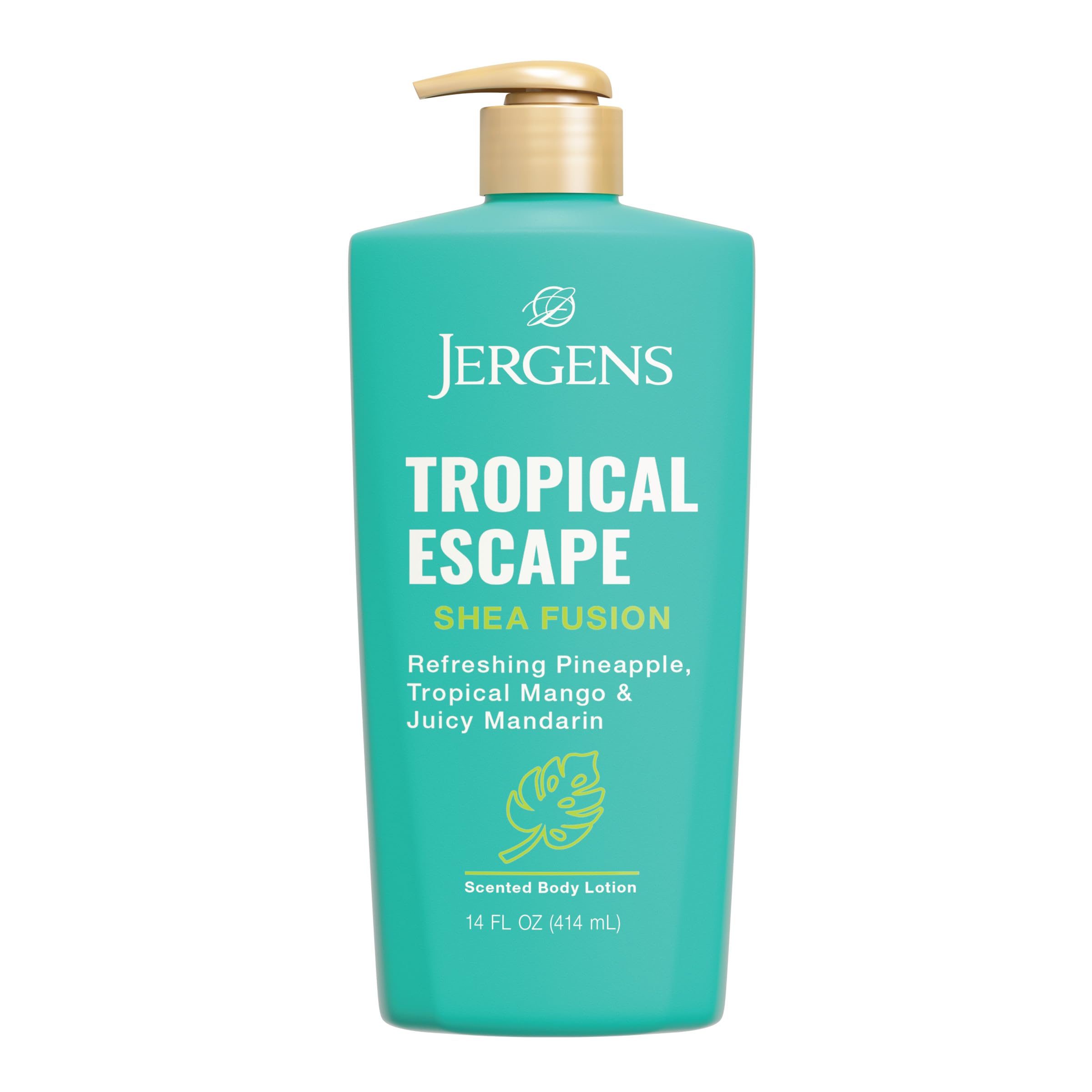Jergens Shea Fusion Tropical Escape Body Lotion, Moisturizer with Shea Butter & Vitamin E, 14 Fl Oz