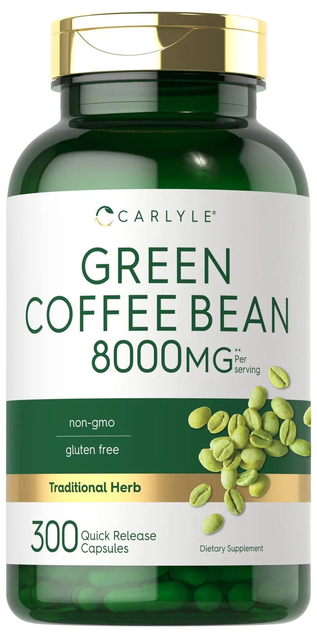 Carlyle Green Coffee Bean Extract | 8000 mg | 300 Capsules | Non-GMO and Gluten Free Carlyle Au supplements