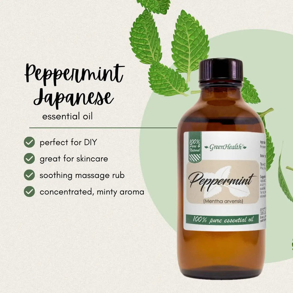 Peppermint Essential Oil - 4 fl oz - 100% Pure Essential Oil - GreenHealth GreenHealth Au supplements