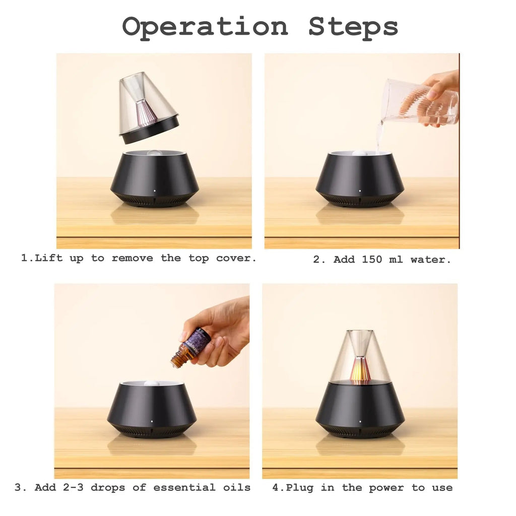 TriPro Essential Oils Aroma Diffuser,Portable Humidifier with Cool Mist and Warm Light Effect,Remote Control TriProC Au supplements