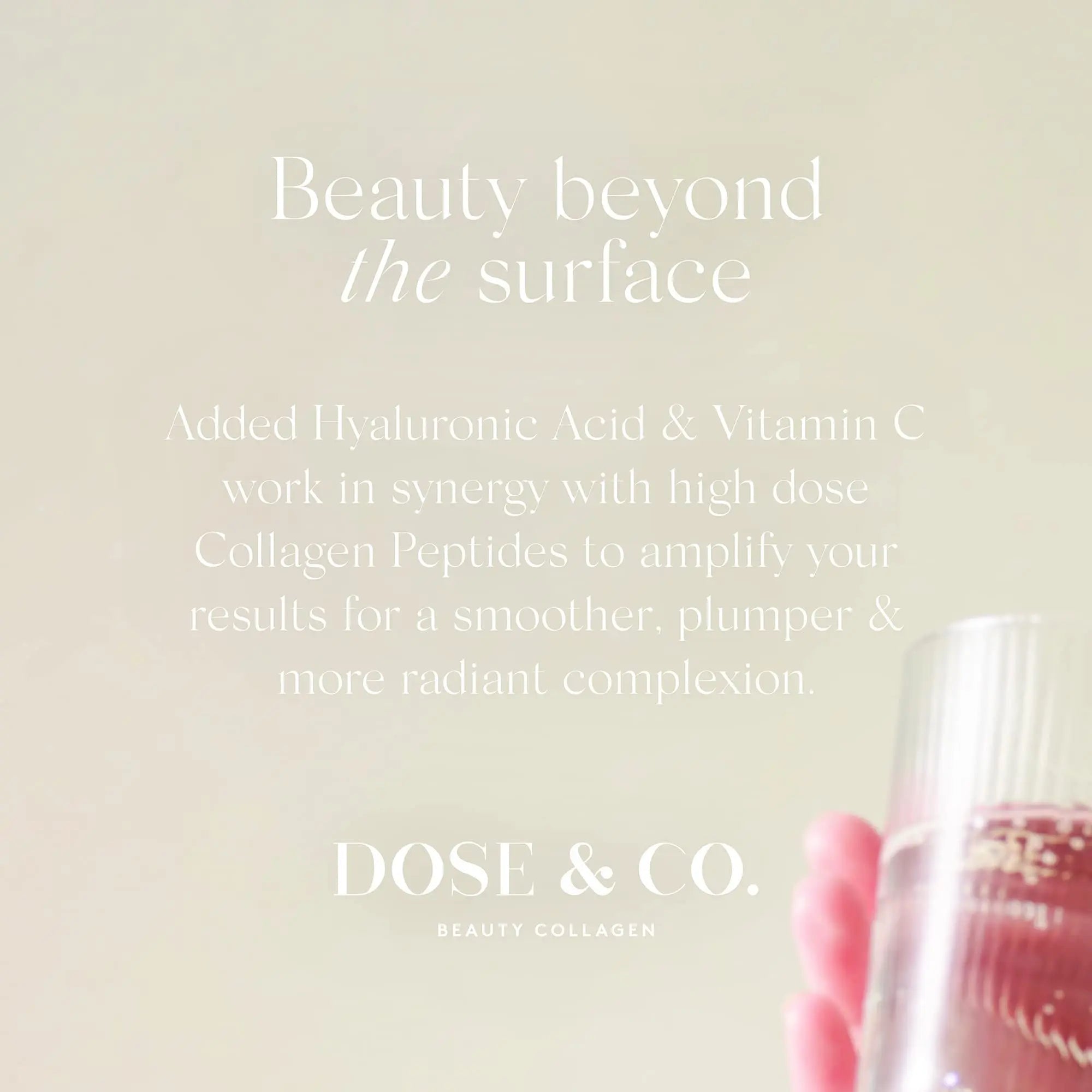 Dose & Co Beauty Collagen with Hyaluronic Acid and Vitamin C, Unflavoured - 255g Powder Supplement DOSE & CO Au supplements