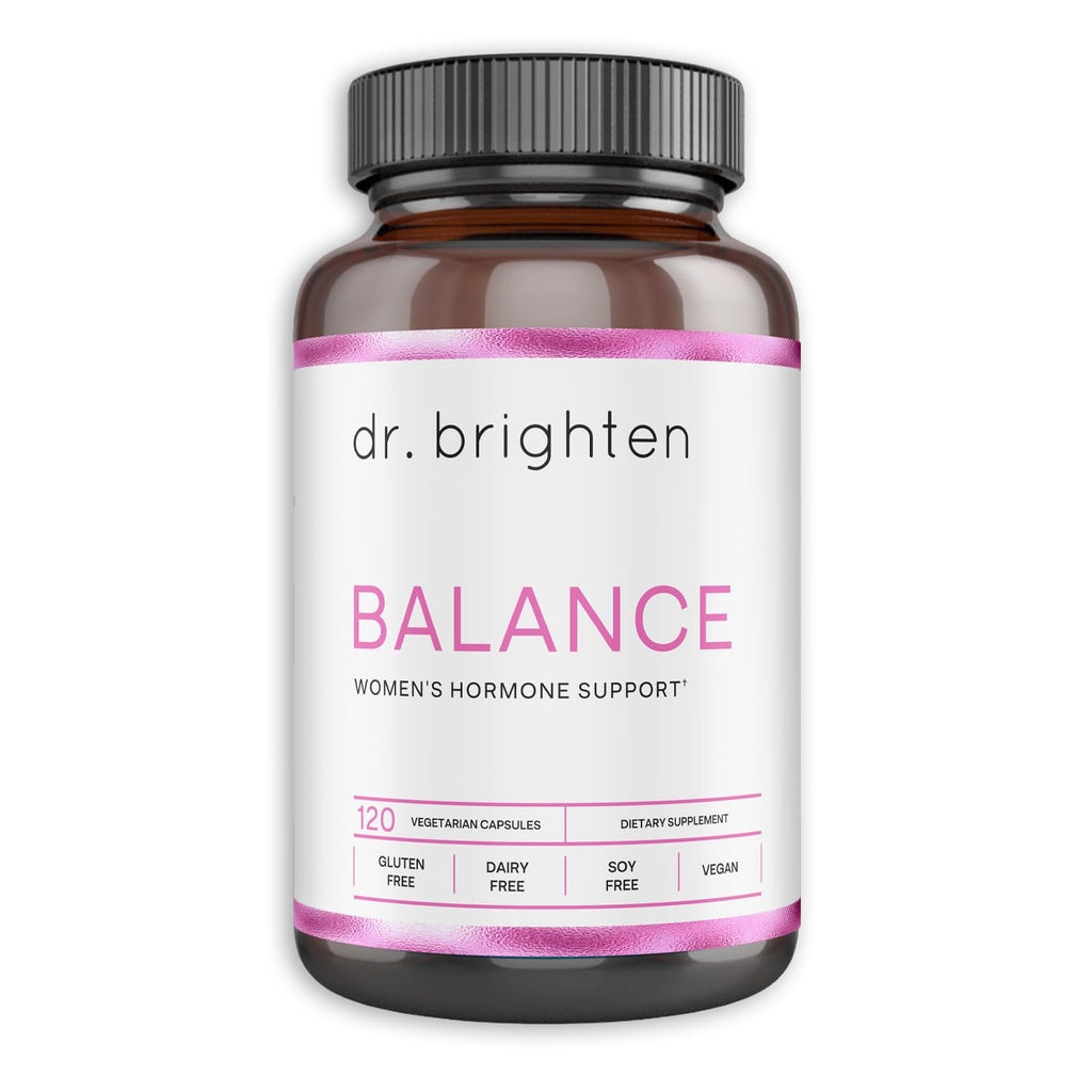 Dr. Brighten Balance - Hormone Balance for Women with Chasteberry and DIM - Targets Hormonal Acne, Period Issues, & PMS - Vegan, Non-GMO Dr. Brighten Au supplements