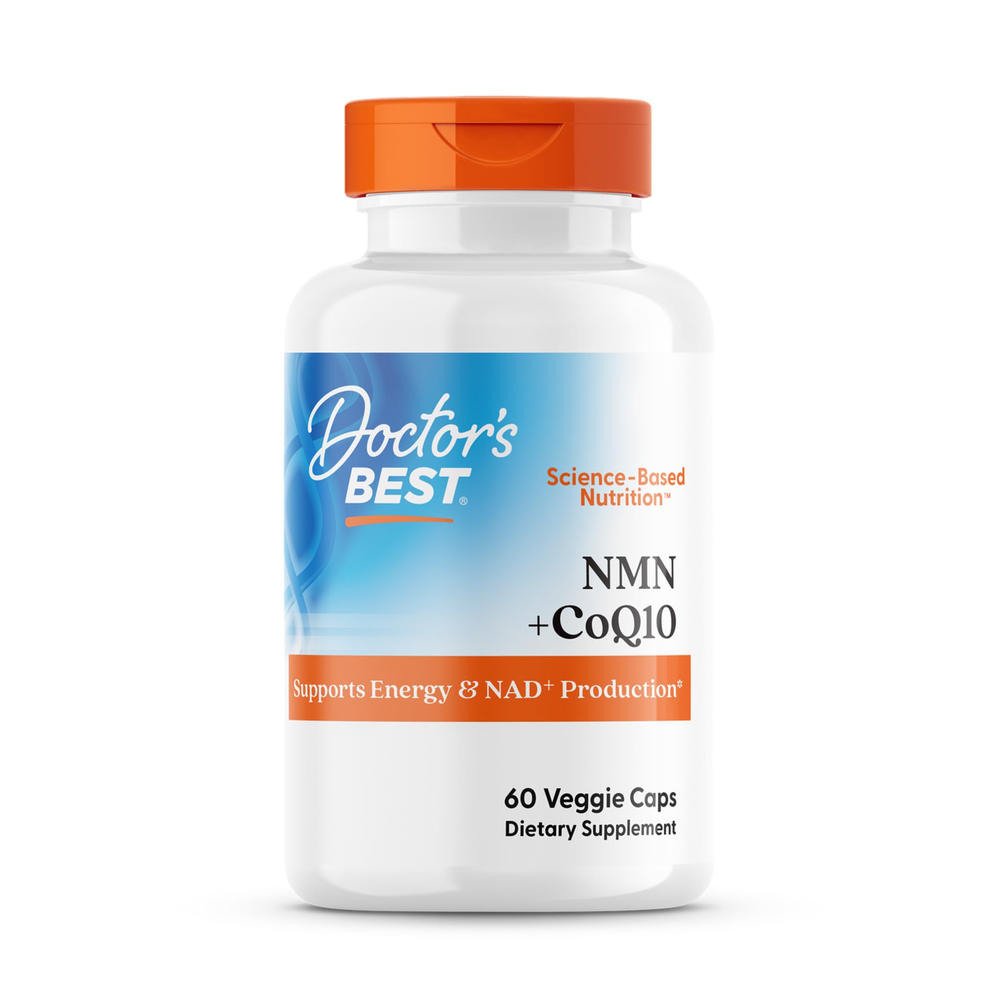 Doctor's Best NMN + CoQ10 Supplement for Women & Men - Supports NAD+ Production & Cellular Energy, Beta Nicotinamide Mononucleotide 150 mg & Coenzyme Q10 50 mg per Capsule, Vegan, Non GMO- 60 Veg Caps Doctor's BEST Au supplements