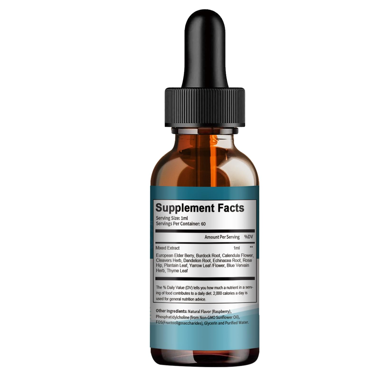 Liposomal Lymphatic Drainage Drops - 11 In 1 Organic Lymphatic Drainage Supplement with Burdock Root, Echinacea, Elderberry, Calendula, Cleavers Herb
