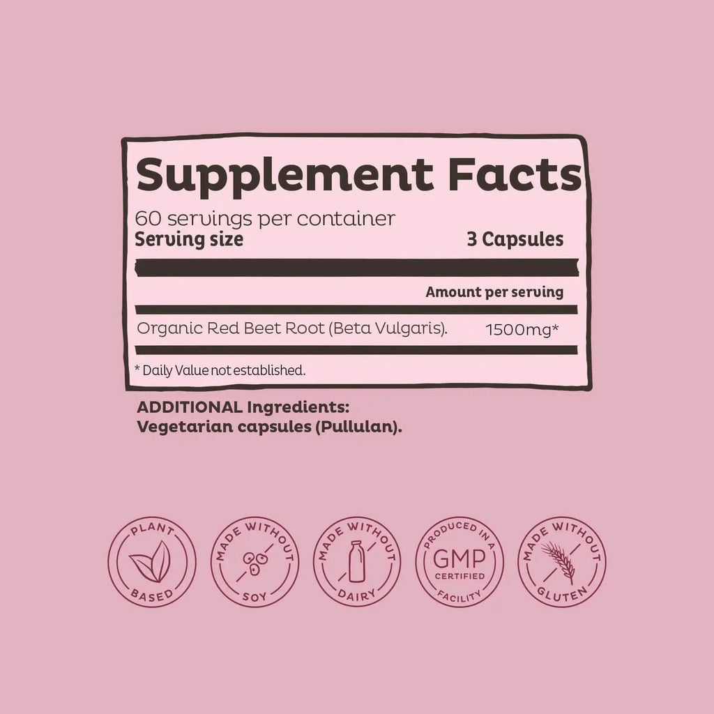 KOS Organic Beet Root Powder + Organic Beet Root Capsules Bundle KOS Au supplements
