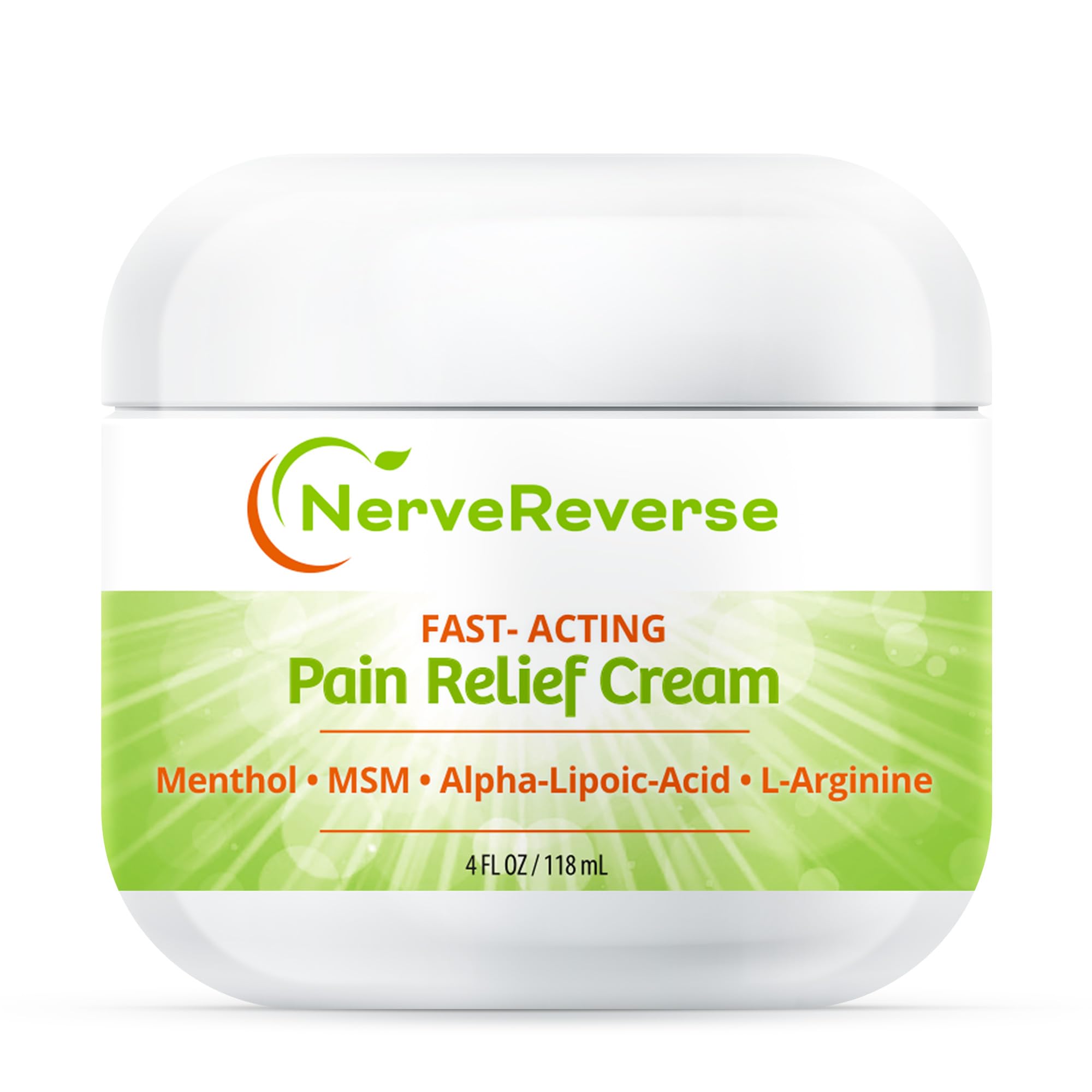 NerveReverse - Neuropathy Pain Relief Cream for feet, Hands, Legs Toes. Large 4 OZ. JAR. Fast-Acting, Maximum Strength Cream with 4% Menthol, MSM, L-Carnitine, L-Arginine, Vitamin E, Vitamin B6 NERVEREVERSE NUTRITION FOR NERVES Au supplements