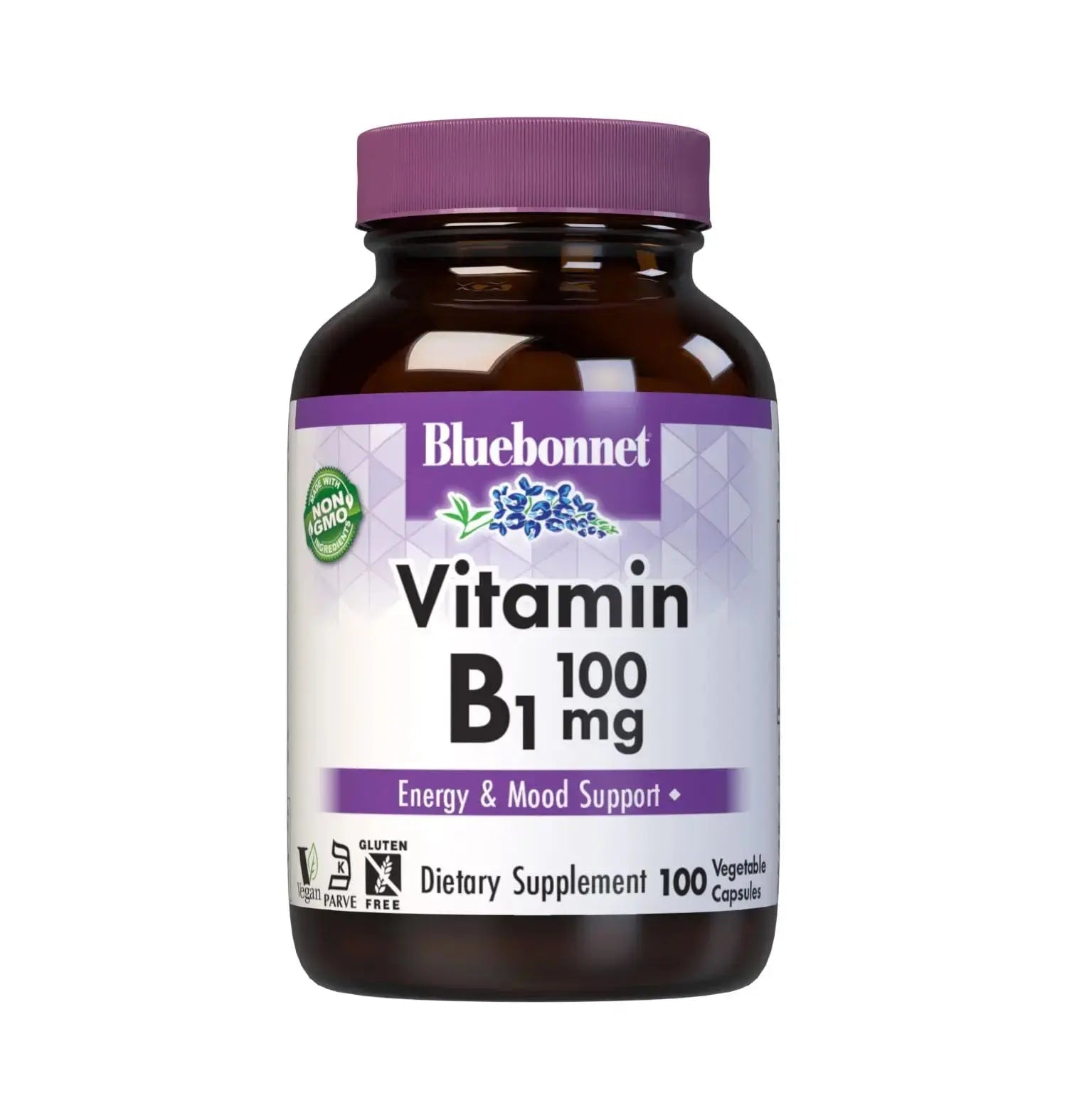 Bluebonnet Vitamin B1 100 mg - Mood Support & Energy Vitamins for Women & Men* - Thiamin HCl - Non-GMO, Vegan, Kosher BlueBonnet Au supplements