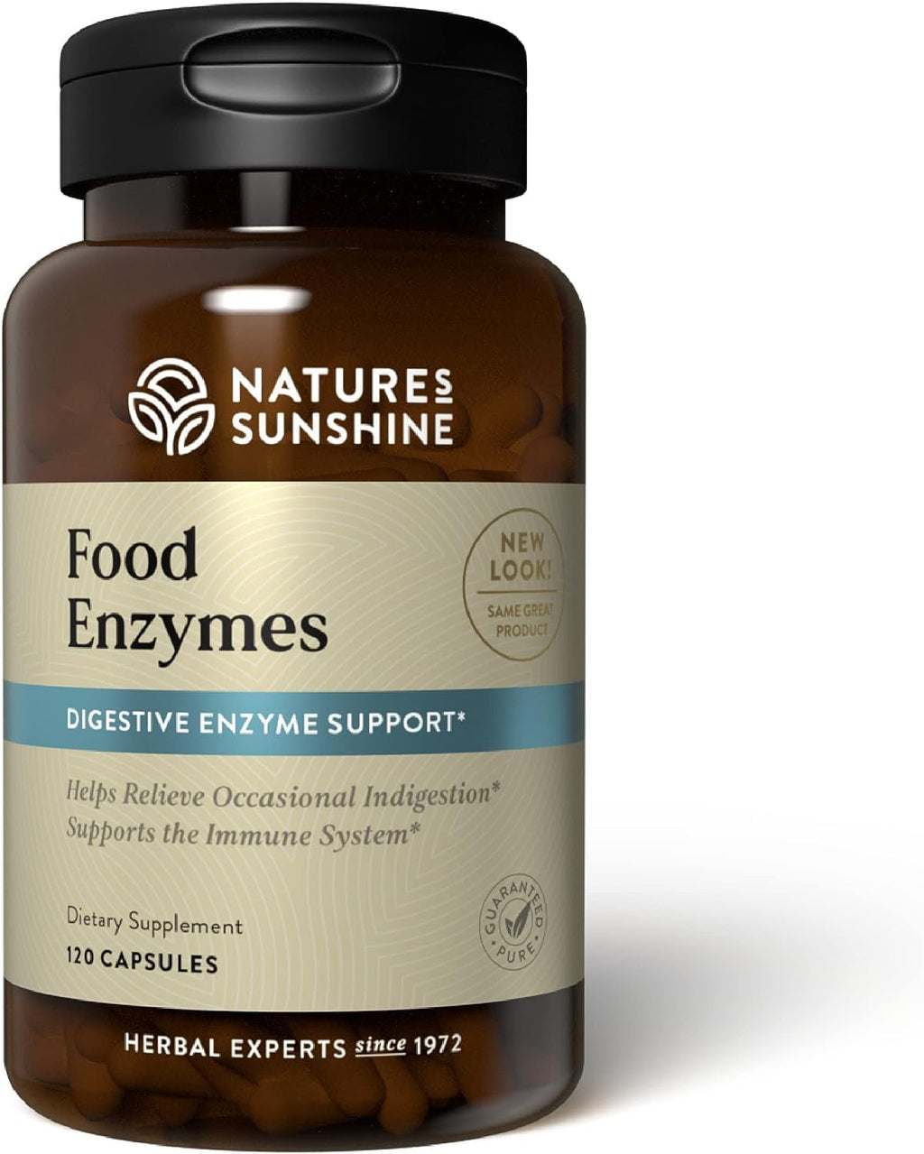 Nature's Sunshine Food Enzymes - Digestive Support with Prebiotics and Probiotics for Gut Health - Digestive Enzyme Supplement for Digestive Health