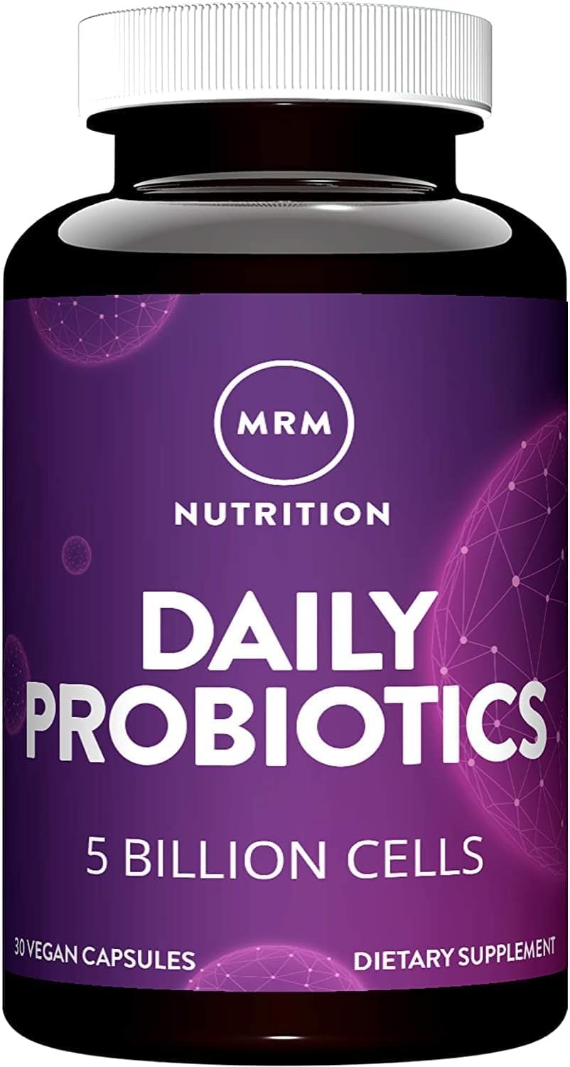 MRM Nutrition Daily Probiotics - Supports Intestinal, GI, & Immune Health for Women & Men, Prebiotic, Probiotic, & Postbiotic Supplement, 5 Billion Cells & 16 Different Strains, Vegan - 30 Servings MRM Au supplements
